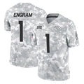 D.Broncos #1 Evan Engram Player Arctic Camo Salute To Service Limited Hdoa Stitched Jerseys