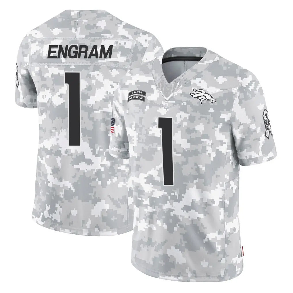 D.Broncos #1 Evan Engram Player Arctic Camo Salute To Service Limited Hdoa Stitched Jerseys