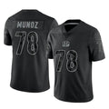 C.Bengals #78 Anthony Munoz Player Black Reflective Limited Game Hdoa Stitched Jerseys