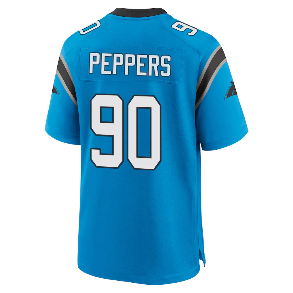 C.Panthers #90 Julius Peppers Player Blue Home Game Hdoa Stitched Jerseys