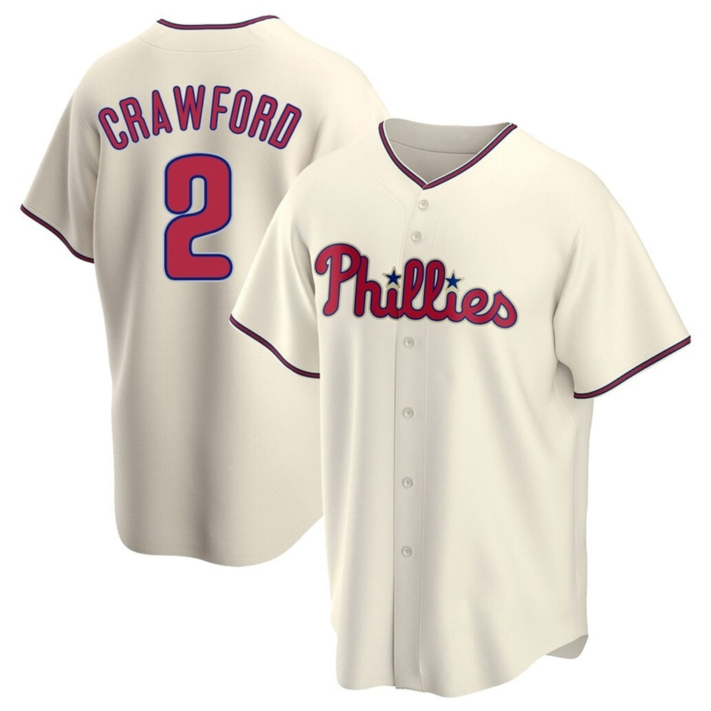 P.Phillies #2 Justin Crawford Player Cream Game Hdoa Stitched Jerseys