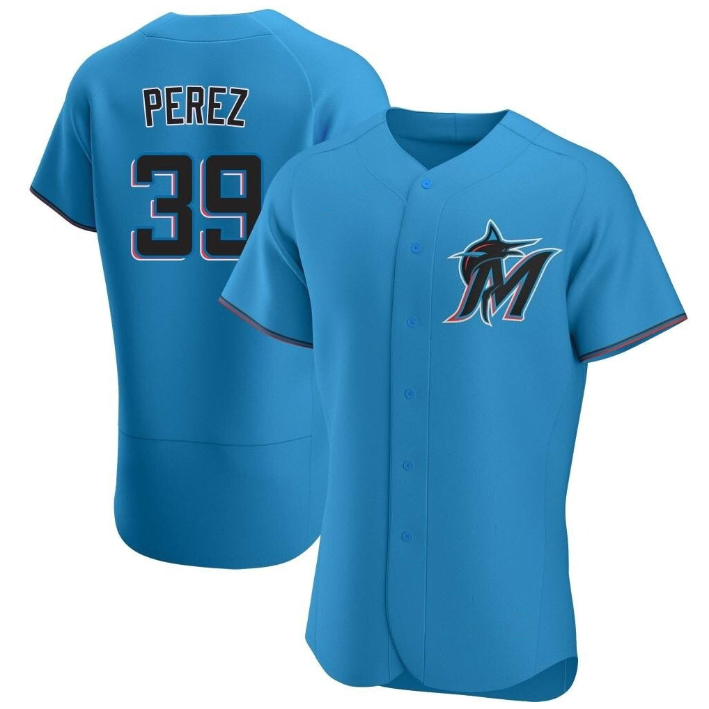 M.Marlins #39 Eury Perez Player Blue Home Limited Elite Hdoa Stitched Jerseys