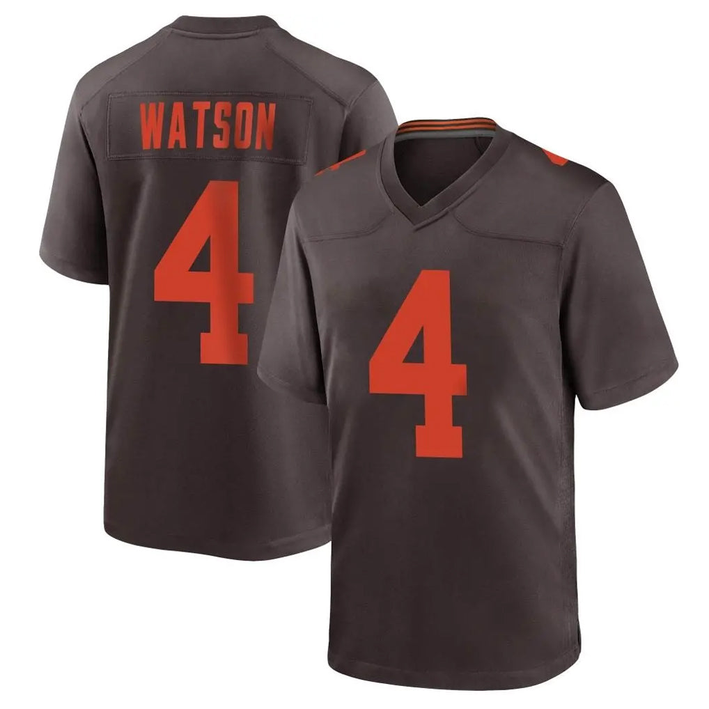C.Browns #4 Deshaun Watson Player Brown Alternate Home Game Hdoa Stitched Jerseys