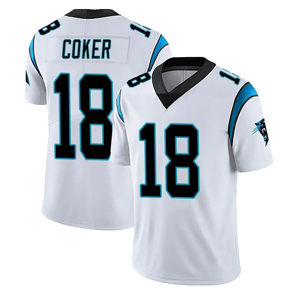 C.Panthers #18 Jalen Coker Player White Vapor Untouchable Limited Game Hdoa Stitched Jerseys