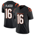 C.Bengals #16 Joe Flacco Player Black Vapor F.U.S.E. Limited Home Game Hdoa Stitched Jerseys