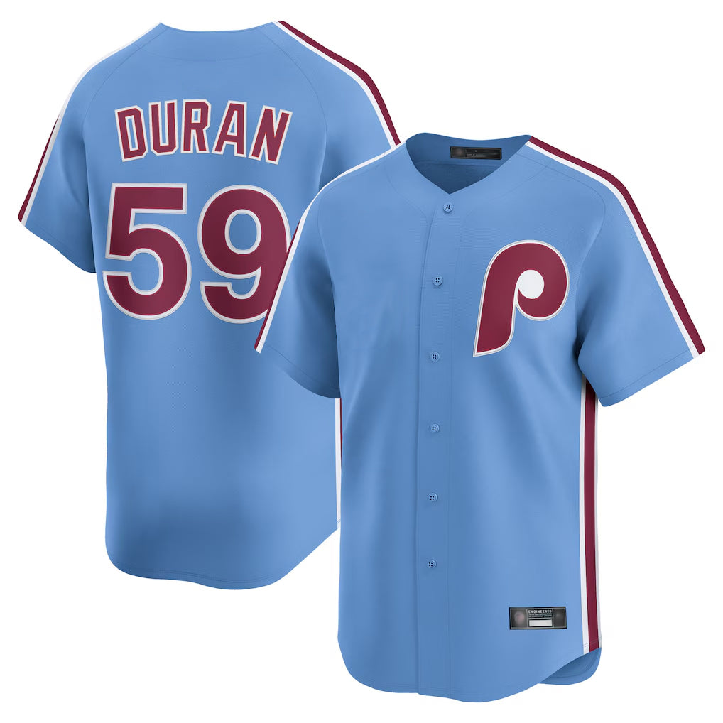 P.Phillies #59 Jhoan Duran Player Light Blue Home Game Hdoa Stitched Jerseys