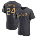 D.Tigers #24 Miguel Cabrera Player Charcoal All-Star Limited Elite Home Hdoa Stitched Jerseys
