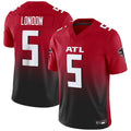 A.Falcons #5 Drake London Player Red Vapor F.U.S.E. Limited Hdoa Stitched Jerseys