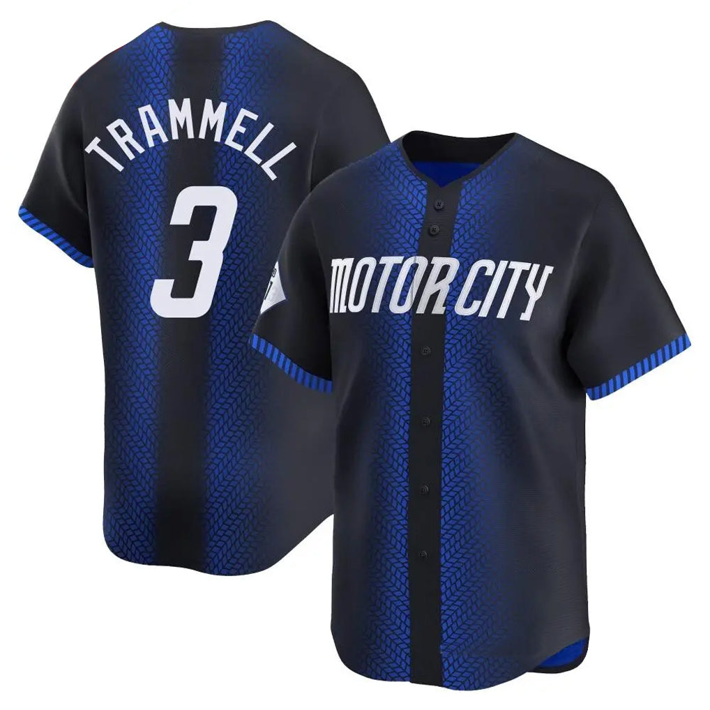 D.Tigers #3 Alan Trammell Player Navy City Connect Home Limited Hdoa Stitched Jerseys