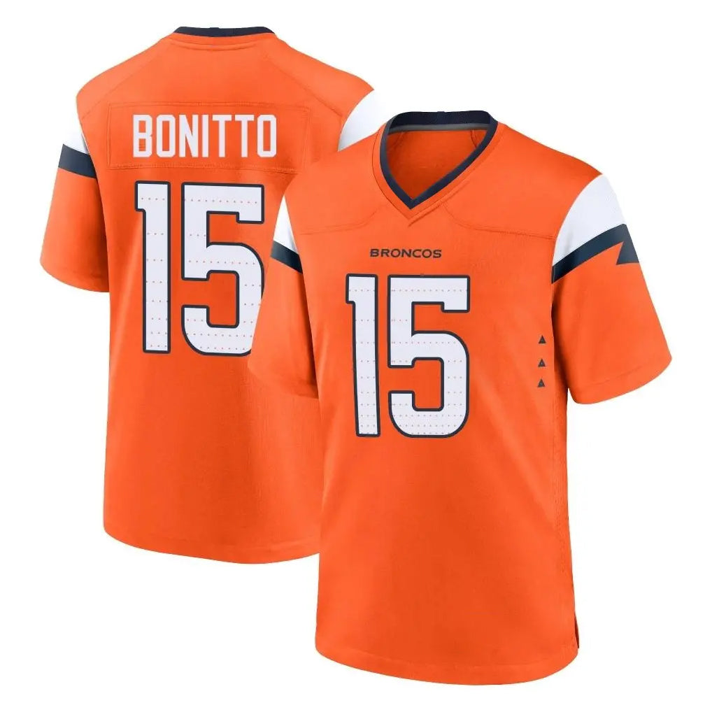 D.Broncos #15 Nik Bonitto Player Orange Alternate Collection Throwback Game Hdoa Stitched Jerseys