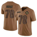 C.Bengals #78 Anthony Munoz Player Brown Salute to Service Limited Hdoa Stitched Jerseys