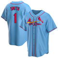 St. Louis Cardinals #1 Ozzie Smith Player Light Blue Home Game Hdoa Stitched Jerseys