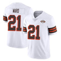 C.Browns #21 Denzel Ward Player White Limited  Vapor 1946 Collection Alternate Game Hdoa Stitched Jerseys