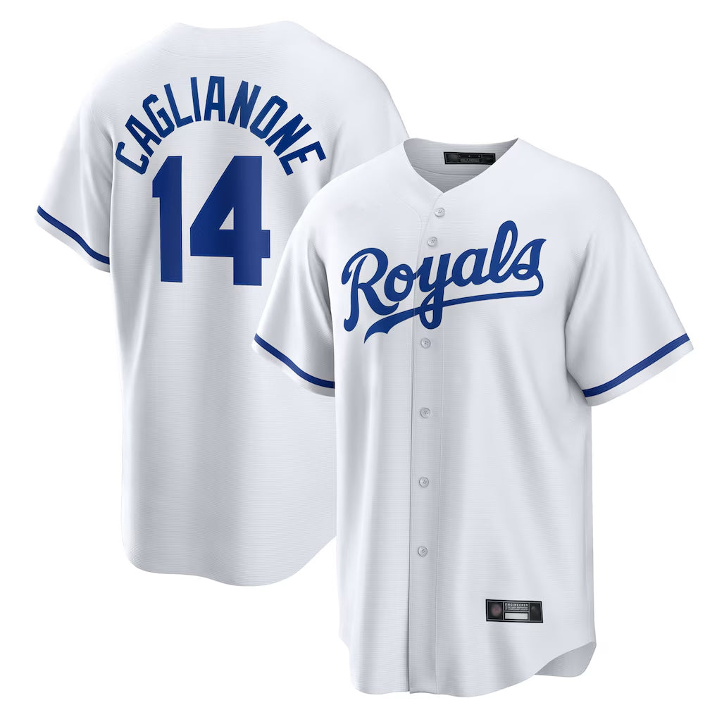 KC.Royals #14 Jac Caglianone Player White Home Game Hdoa Stitched Jerseys
