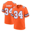 D.Broncos #34 JL Skinner Player Orange Alternate Collection Throwback Game Hdoa Stitched Jerseys