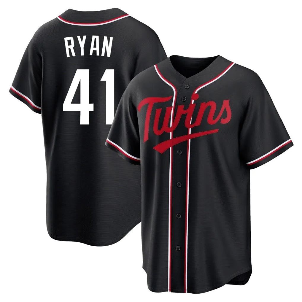 M.Twins #41 Joe Ryan Player Black Fashion Out Home Limited Hdoa Stitched Jerseys