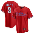 P.Phillies #3 Bryce Harper Player Red Home Game Hdoa Stitched Jerseys