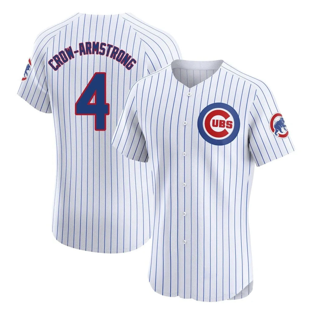 C.Cubs #4 Pete Crow-Armstrong Player White Limited Elite Home Game Hdoa Stitched Jerseys