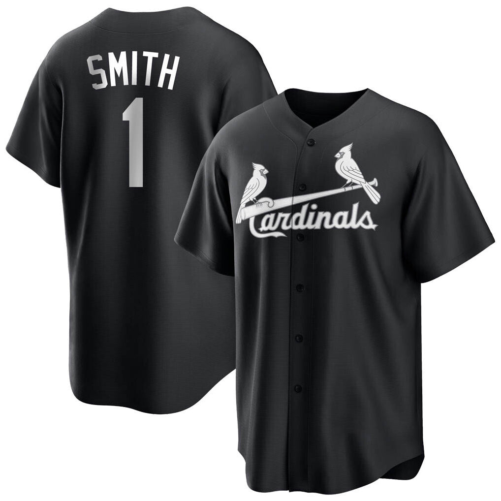 St. Louis Cardinals #1 Ozzie Smith Player Black City Connect Home Limited Hdoa Stitched Jerseys