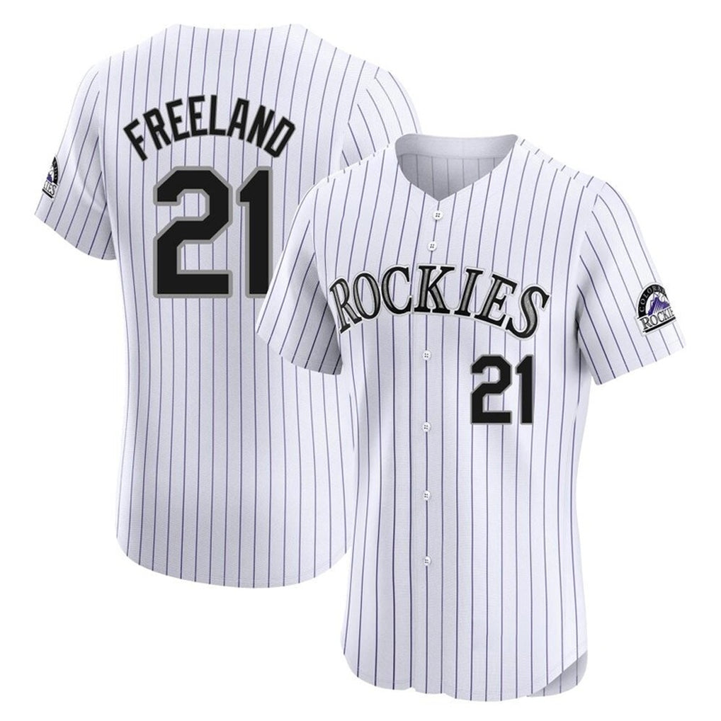 C.Rockies #21 Kyle Freeland Player White Limited Elite Home Hdoa Stitched Jerseys