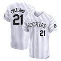 C.Rockies #21 Kyle Freeland Player White Limited Elite Home Hdoa Stitched Jerseys