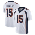 D.Broncos #15 Nik Bonitto Player White Vapor Untouchable Limited Home Game Hdoa Stitched Jerseys