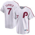 P.Phillies #7 Trea Turner Player White Cooperstown Collection Limited Home Hdoa Stitched Jerseys