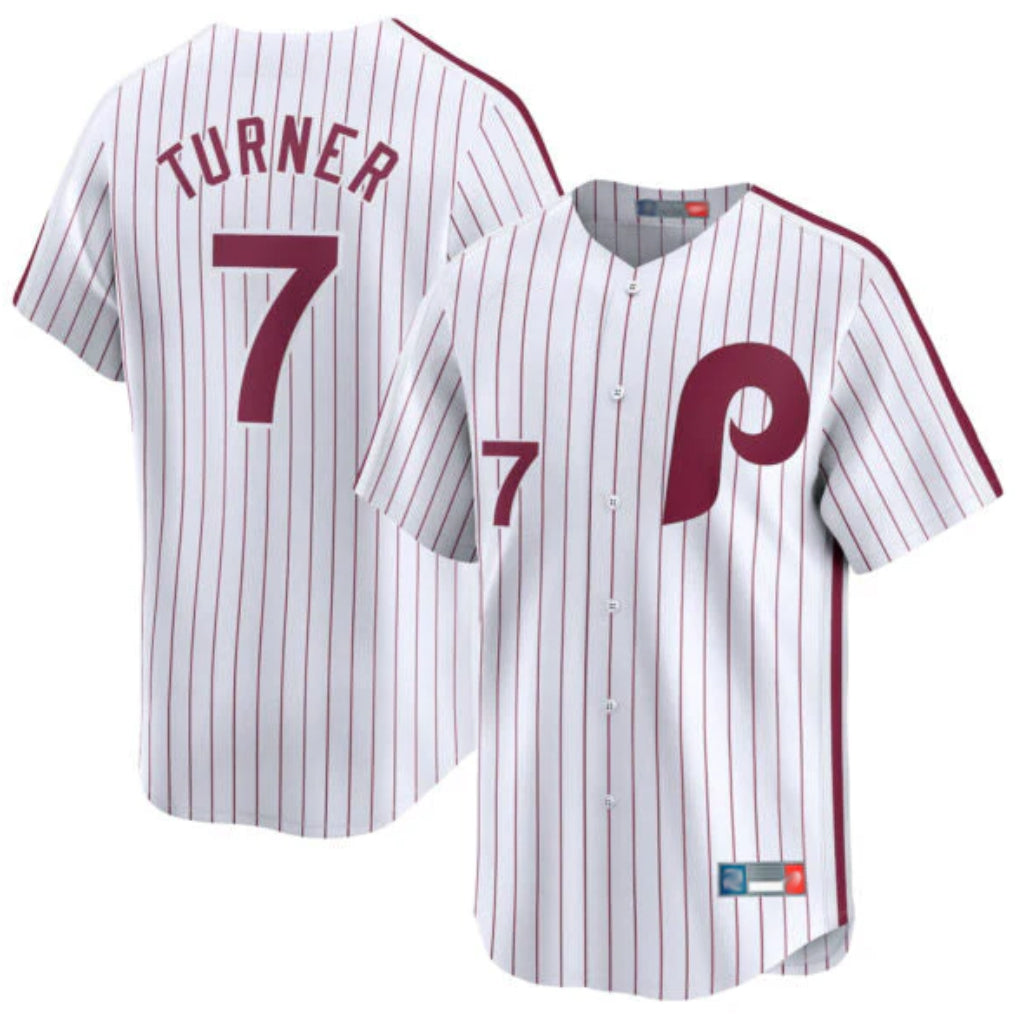 P.Phillies #7 Trea Turner Player White Cooperstown Collection Limited Home Hdoa Stitched Jerseys