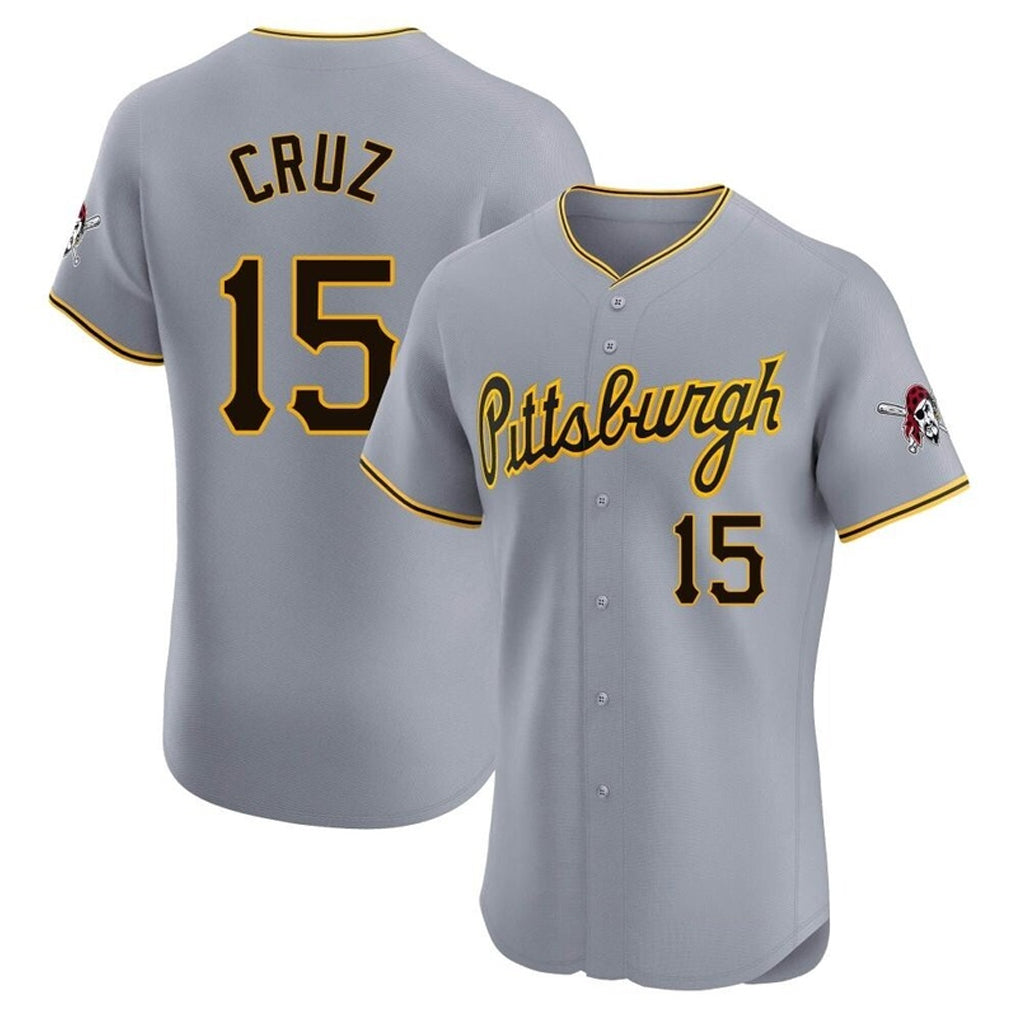 P.Pirates #15 Oneil Cruz Player Gray Road Home Limited Elite Hdoa Stitched Jerseys