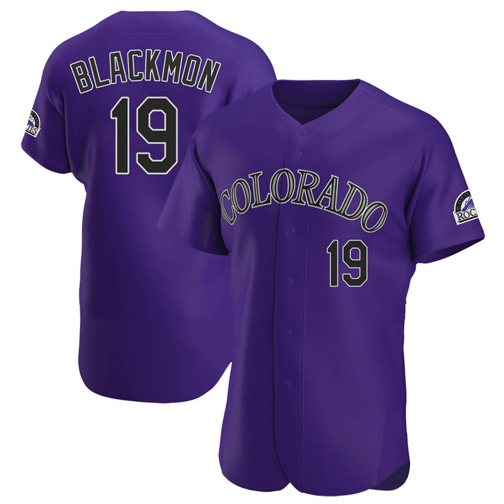 C.Rockies #19 Charlie Blackmon Player Purple Limited Elite Home Hdoa Stitched Jerseys