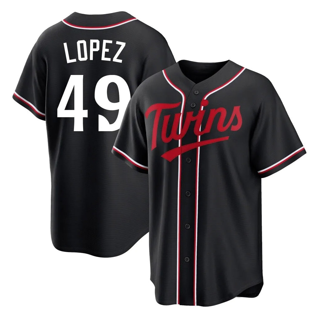 M.Twins #49 Pablo Lopez Player Black Fashion Out Home Limited Hdoa Stitched Jerseys