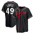 M.Twins #49 Pablo Lopez Player Black Fashion Out Home Limited Hdoa Stitched Jerseys