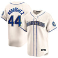 S.Mariners #44 Julio Rodriguez Player Cream Home Limited Hdoa Stitched Jerseys