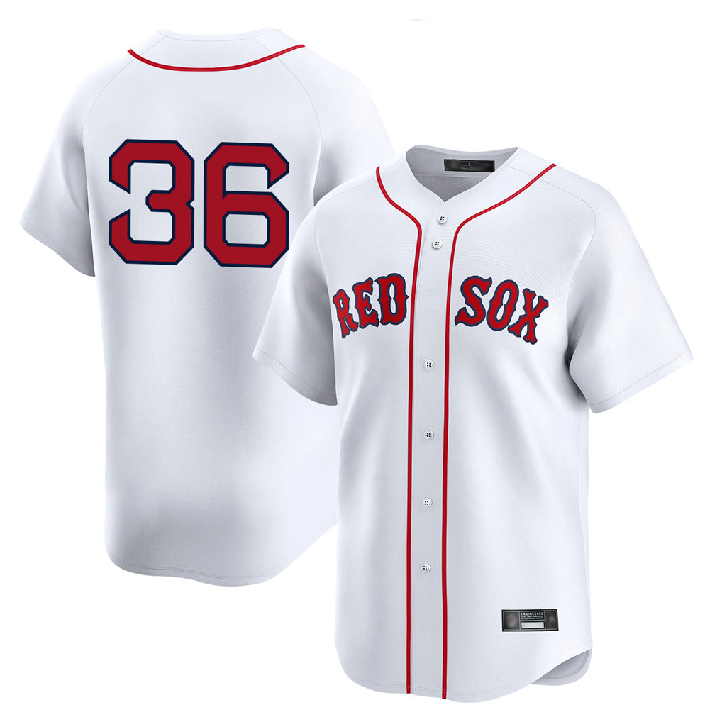 B.Red Sox #36 Triston Casas Player White Limited Home Game Hdoa Stitched Jerseys