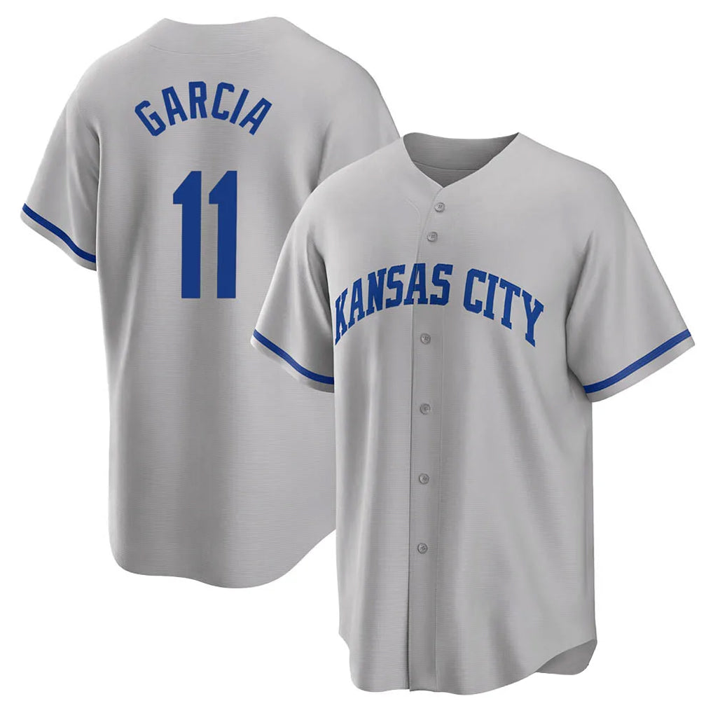 KC.Royals #11 Maikel Garcia Player Gray Game Home Hdoa Stitched Jerseys
