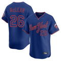 NY.Mets #26 Nolan McLean Player Royal T-shirt Home Limited Elite Hdoa Stitched Jerseys