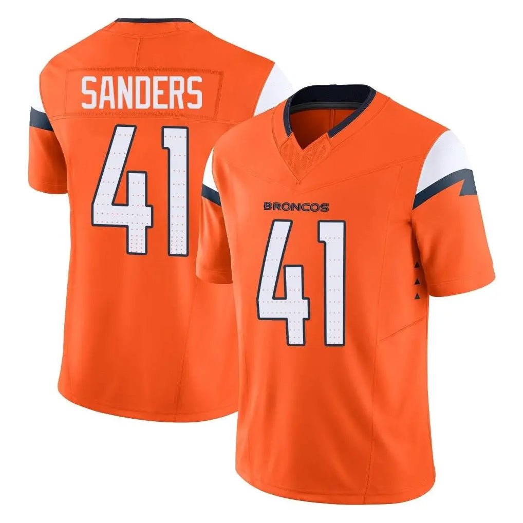 D.Broncos #41 Drew Sanders Player Orange Vapor F.U.S.E. Limited Home Game Hdoa Stitched Jerseys