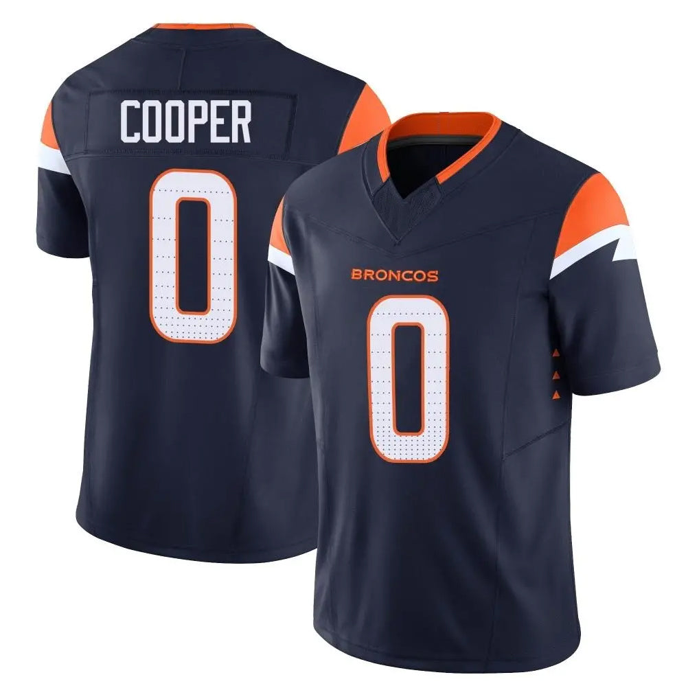 D.Broncos #0 Jonathon Cooper Player Navy Limited Vapor F.U.S.E. Home Game Hdoa Stitched Jerseys