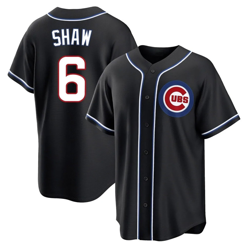 C.Cubs #6 Matt Shaw Player Black Fashion Out Game Hdoa Stitched Jerseys