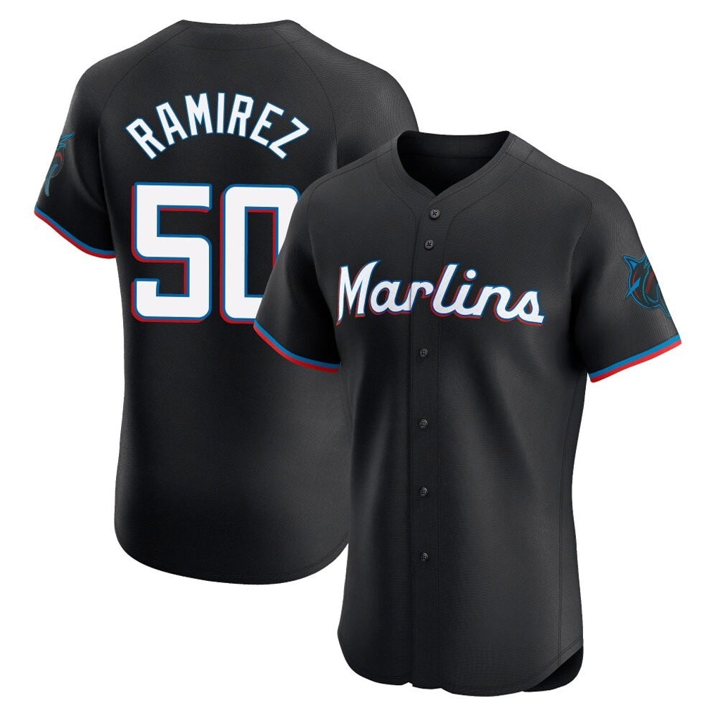 M.Marlins #50 Agustin Ramirez Player Black Vapor Home Limited Elite Hdoa Stitched Jerseys