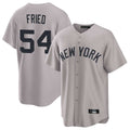NY.Yankees #54 Max Fried Player Gray Game Home Hdoa Stitched Jerseys