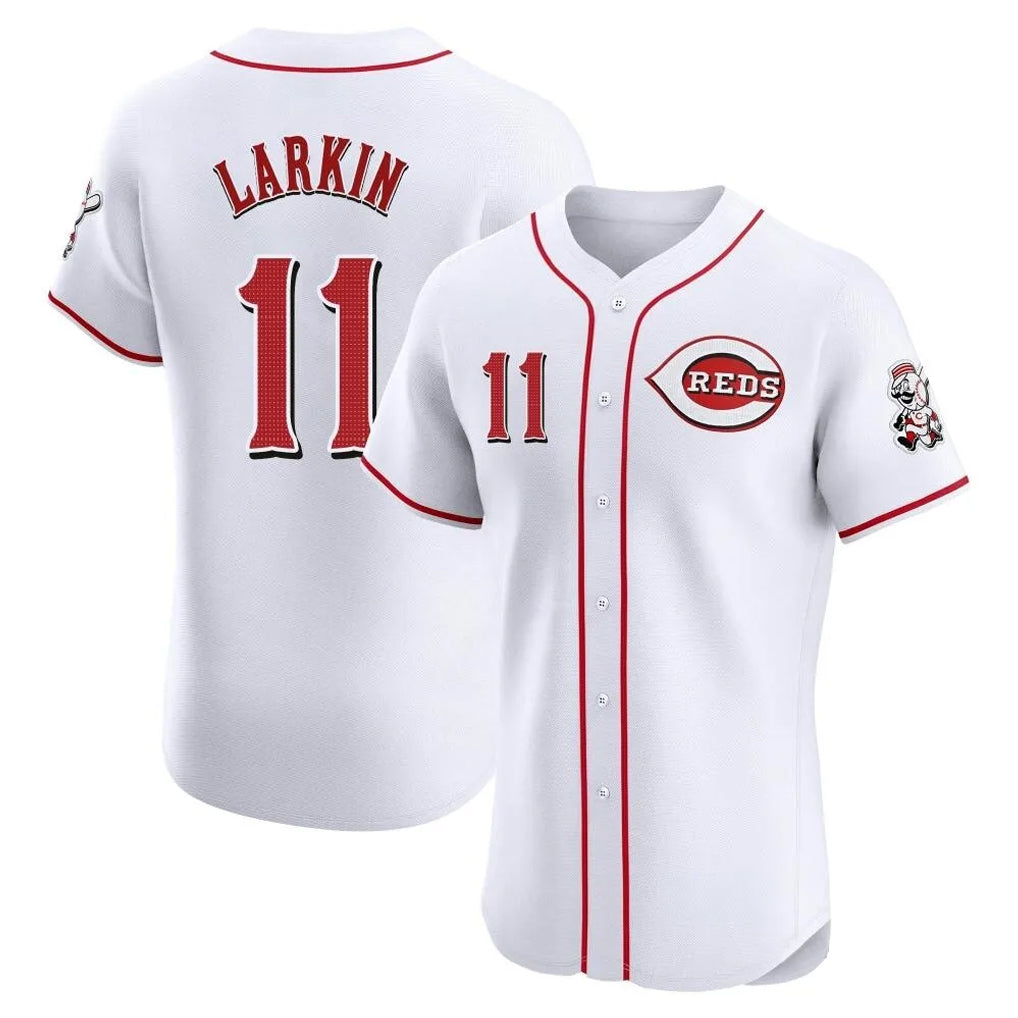 C.Reds #11 Barry Larkin Player White Limited Elite Home Hdoa Stitched Jerseys