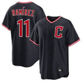C.Guardians #11 Jose Ramirez Player Navy Home Game Hdoa Stitched Jerseys
