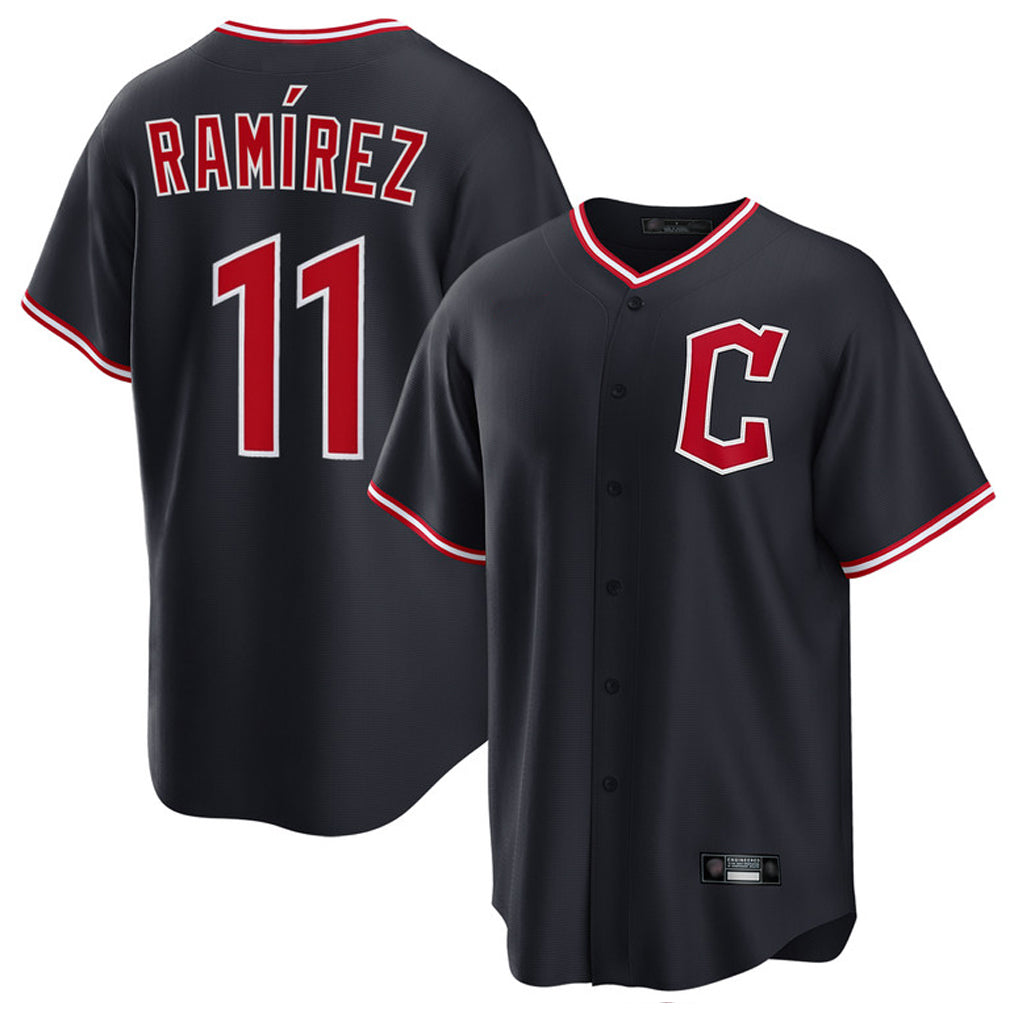 C.Guardians #11 Jose Ramirez Player Navy Home Game Hdoa Stitched Jerseys