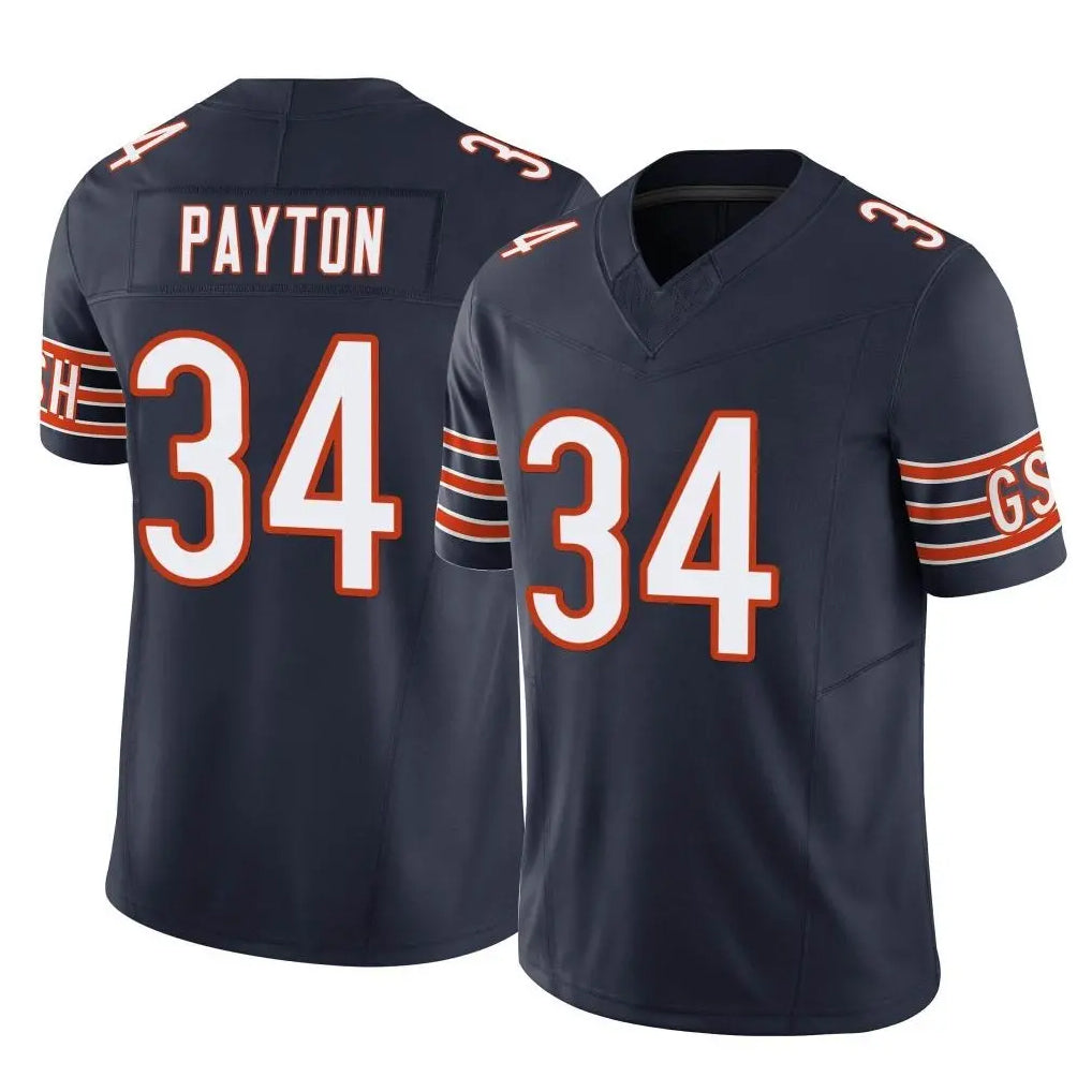 C.Bears #34 Walter Payton Player Navy Vapor F.U.S.E. Limited Home Game Hdoa Stitched Jerseys