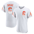 SF.Giants #6 Daniel Susac Player White City Connect Home Limited Elite Hdoa Stitched Jerseys