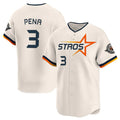 H.Astros #3 Jeremy Pena Player Cream Limited Home Hdoa Stitched Jerseys