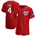 W.Nationals #4 Daylen Lile Player Red Alternate Elite Hdoa Stitched Jerseys