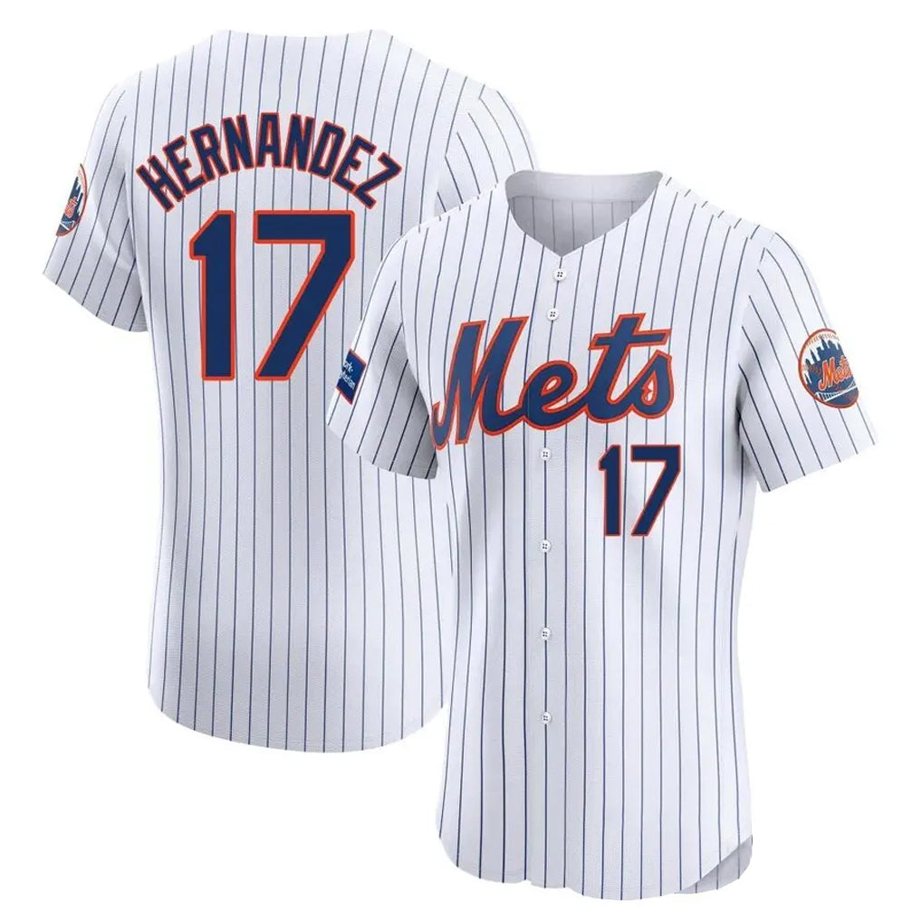 NY.Mets #17 Keith Hernandez Player White Home Limited Elite Hdoa Stitched Jerseys