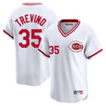 C.Reds #35 Jose Trevino Player White Cooperstown Collection Limited T-shirt Home Hdoa Stitched Jerseys